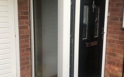 Black Composite Door Installation In Codsall, Staffordshire