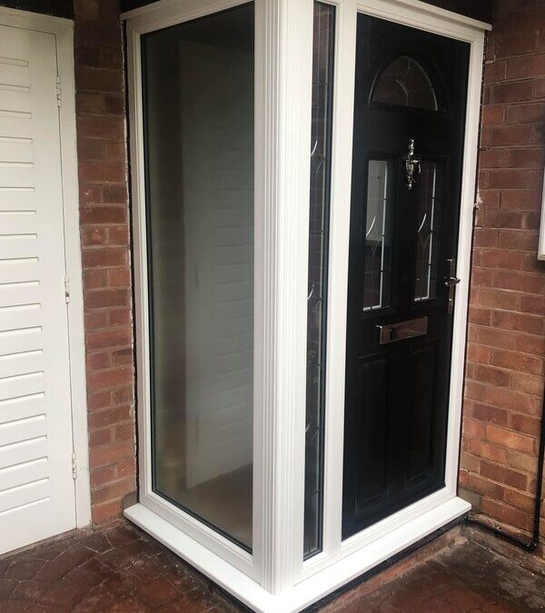 Black Composite Door Installation In Codsall, Staffordshire